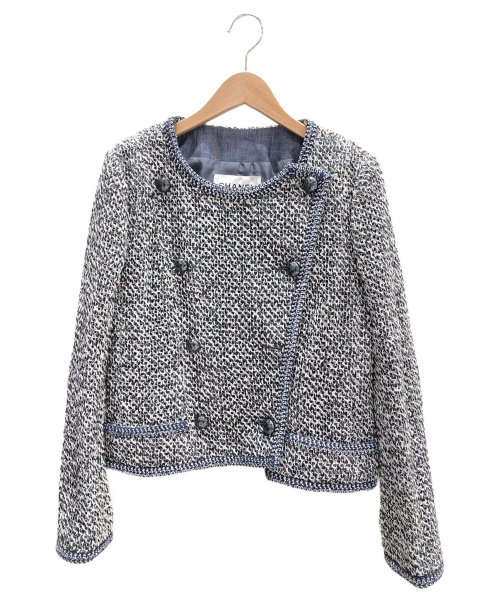 CHANEL（シャネル）CHANEL (シャネル) ダブルジャケット ホワイト×ブルー サイズ:38の古着・服飾アイテム