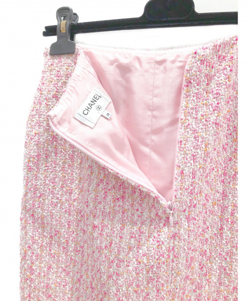 CHANEL（シャネル）CHANEL (シャネル) ツイードスカート ピンク サイズ:38の古着・服飾アイテム