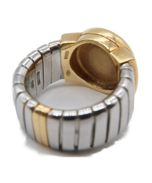 BVLGARI（ブルガリ）BVLGARI (ブルガリ) トゥボカスオニキスリング 内径16mm サイズ:8  K18YG×SSの古着・服飾アイテム