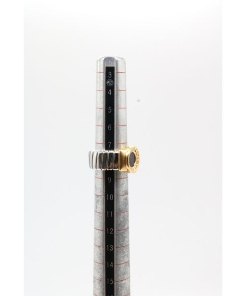 BVLGARI（ブルガリ）BVLGARI (ブルガリ) トゥボカスオニキスリング 内径16mm サイズ:8  K18YG×SSの古着・服飾アイテム