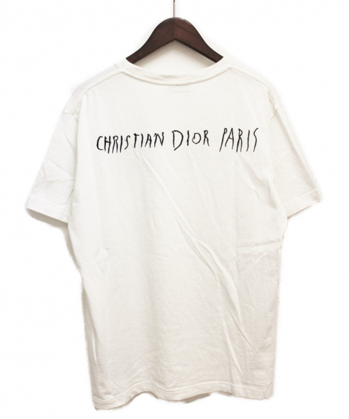 Dior（ディオール）DIOR×RAYMOND PETTIBON (ディオール×レイモンド・ペティボン) 19AW エンブロイダリーTシャツ ホワイト サイズ:Sの古着・服飾アイテム