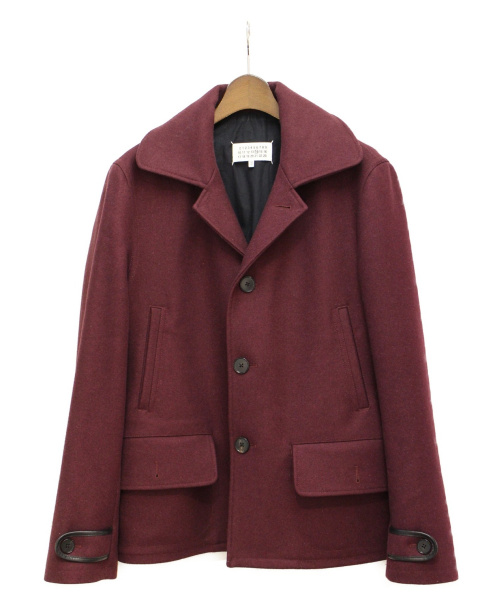 Maison Margiela（メゾンマルジェラ）Maison Margiela (メゾンマルジェラ) メルトンコート ボルドー サイズ:44の古着・服飾アイテム