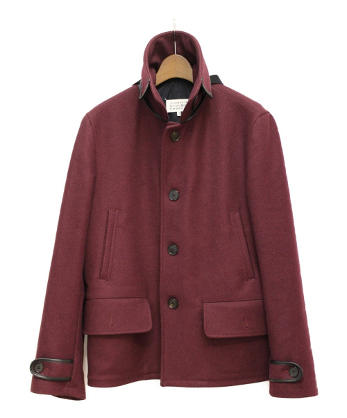 Maison Margiela（メゾンマルジェラ）Maison Margiela (メゾンマルジェラ) メルトンコート ボルドー サイズ:44の古着・服飾アイテム