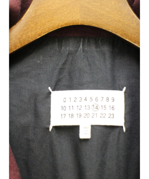 Maison Margiela（メゾンマルジェラ）Maison Margiela (メゾンマルジェラ) メルトンコート ボルドー サイズ:44の古着・服飾アイテム