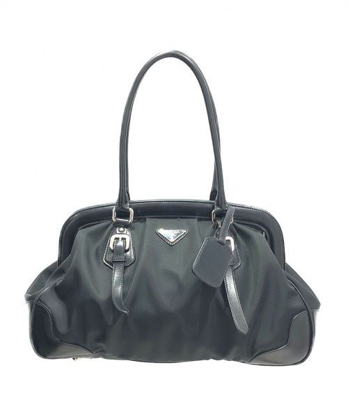 PRADA（プラダ）PRADA (プラダ) ナイロンハンドバッグ ブラックの古着・服飾アイテム