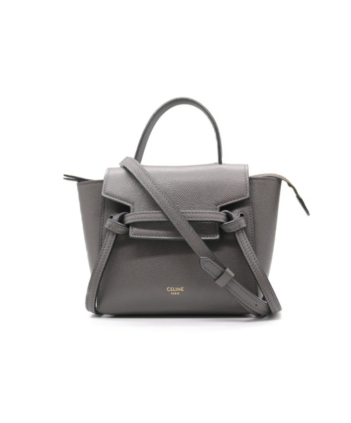 CELINE（セリーヌ）CELINE (セリーヌ) ピコ ベルトバッグ グレー サイズ:-の古着・服飾アイテム