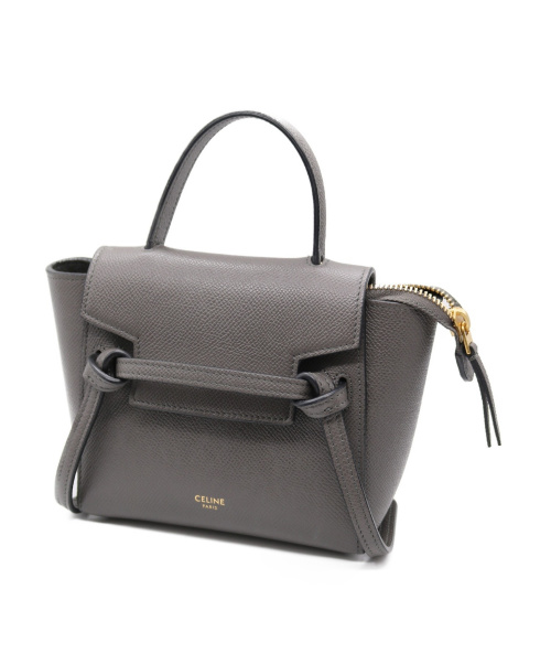 CELINE（セリーヌ）CELINE (セリーヌ) ピコ ベルトバッグ グレー サイズ:-の古着・服飾アイテム