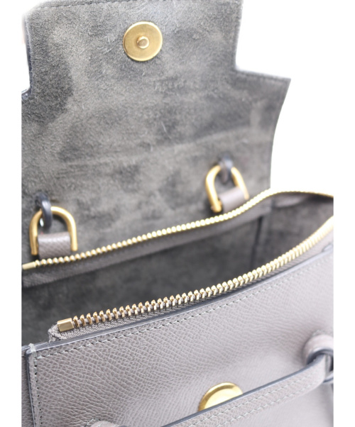 CELINE（セリーヌ）CELINE (セリーヌ) ピコ ベルトバッグ グレー サイズ:-の古着・服飾アイテム