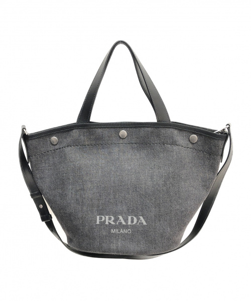 PRADA（プラダ）PRADA (プラダ) デニムトートバッグ インディゴ サイズ:ｰの古着・服飾アイテム