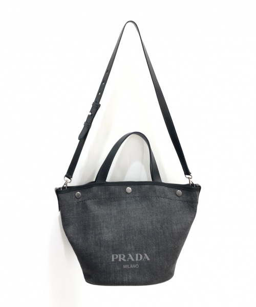 PRADA（プラダ）PRADA (プラダ) デニムトートバッグ インディゴ サイズ:ｰの古着・服飾アイテム