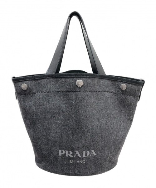 PRADA（プラダ）PRADA (プラダ) デニムトートバッグ インディゴ サイズ:ｰの古着・服飾アイテム