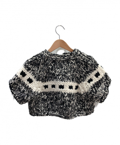 CHANEL（シャネル）CHANEL (シャネル) ニットボレロカーディガン ブラウン×ホワイト サイズ:36 カシミヤ100％の古着・服飾アイテム