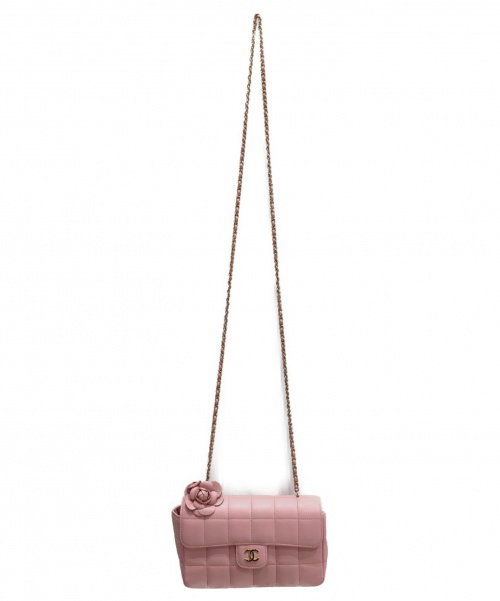 CHANEL（シャネル）CHANEL (シャネル) チェーンショルダーバッグ ピンク サイズ:- チョコバーの古着・服飾アイテム