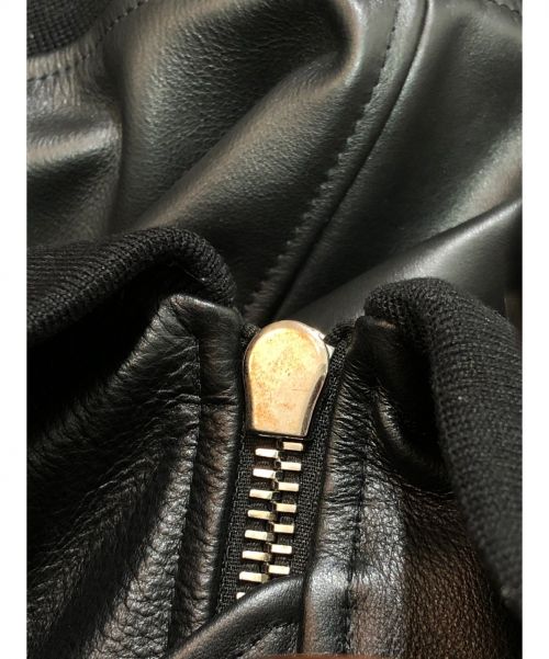 Dior（ディオール）Dior (ディオール) レザーボンバージャケット ブラック サイズ:44の古着・服飾アイテム