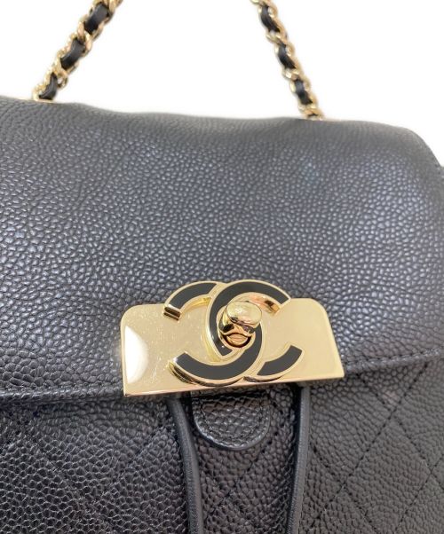 CHANEL（シャネル）CHANEL (シャネル) グレインカーフスキンリュック ブラック サイズ:-の古着・服飾アイテム