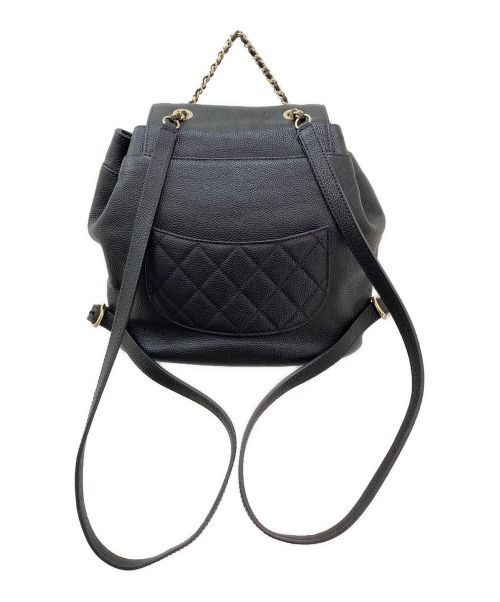 CHANEL（シャネル）CHANEL (シャネル) グレインカーフスキンリュック ブラック サイズ:-の古着・服飾アイテム