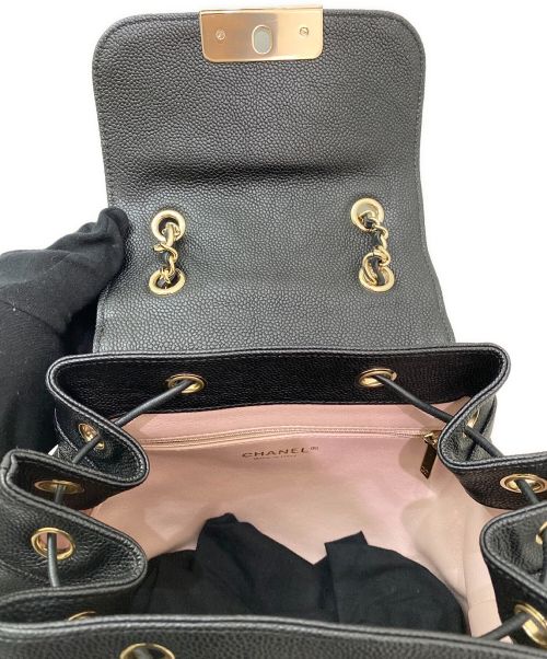 CHANEL（シャネル）CHANEL (シャネル) グレインカーフスキンリュック ブラック サイズ:-の古着・服飾アイテム