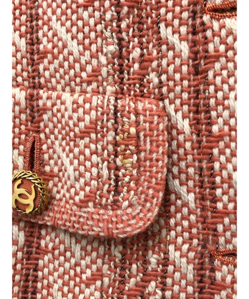 CHANEL（シャネル）CHANEL (シャネル) ツイードセットアップ ピンク サイズ:-の古着・服飾アイテム