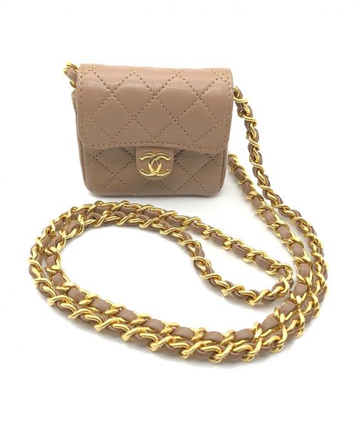 CHANEL（シャネル）CHANEL (シャネル) ミニミニマトラッセショルダーバッグ ライトブラウンの古着・服飾アイテム