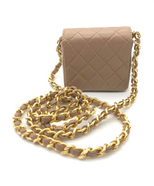 CHANEL（シャネル）CHANEL (シャネル) ミニミニマトラッセショルダーバッグ ライトブラウンの古着・服飾アイテム
