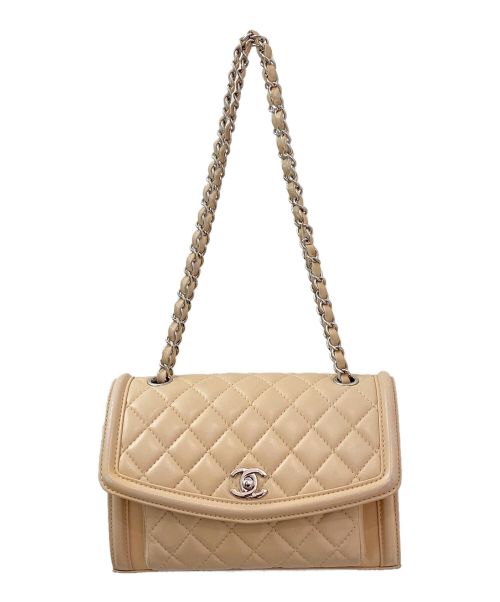CHANEL（シャネル）CHANEL (シャネル) ダブルチェーンショルダーバッグ ベージュ サイズ:-の古着・服飾アイテム