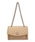中古・古着 CHANEL (シャネル) ダブルチェーンショルダーバッグ ベージュ サイズ:-：218000円