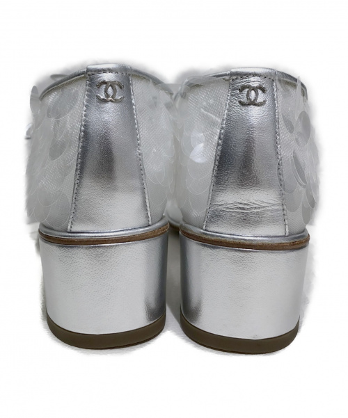 CHANEL（シャネル）CHANEL (シャネル) クリアスパンコールシューズ ホワイト サイズ:381/2 未使用品の古着・服飾アイテム