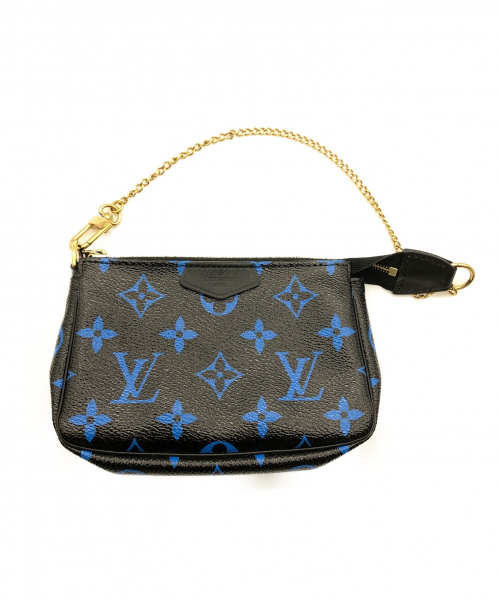 LOUIS VUITTON（ルイ ヴィトン）LOUIS VUITTON (ルイヴィトン) ミニポシェット・アクセソワール ブラック×ブルー モノグラム・ブルー M67237の古着・服飾アイテム