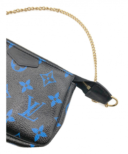 LOUIS VUITTON（ルイ ヴィトン）LOUIS VUITTON (ルイヴィトン) ミニポシェット・アクセソワール ブラック×ブルー モノグラム・ブルー M67237の古着・服飾アイテム