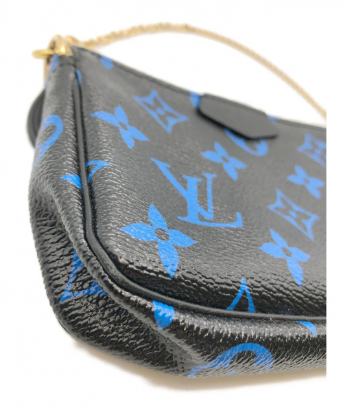 LOUIS VUITTON（ルイ ヴィトン）LOUIS VUITTON (ルイヴィトン) ミニポシェット・アクセソワール ブラック×ブルー モノグラム・ブルー M67237の古着・服飾アイテム