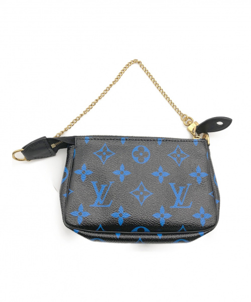 LOUIS VUITTON（ルイ ヴィトン）LOUIS VUITTON (ルイヴィトン) ミニポシェット・アクセソワール ブラック×ブルー モノグラム・ブルー M67237の古着・服飾アイテム