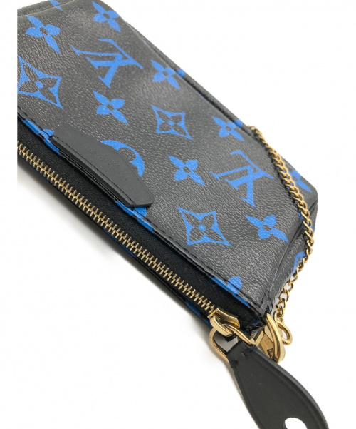 LOUIS VUITTON（ルイ ヴィトン）LOUIS VUITTON (ルイヴィトン) ミニポシェット・アクセソワール ブラック×ブルー モノグラム・ブルー M67237の古着・服飾アイテム