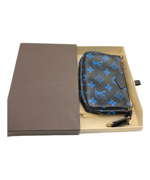 LOUIS VUITTON（ルイ ヴィトン）LOUIS VUITTON (ルイヴィトン) ミニポシェット・アクセソワール ブラック×ブルー モノグラム・ブルー M67237の古着・服飾アイテム