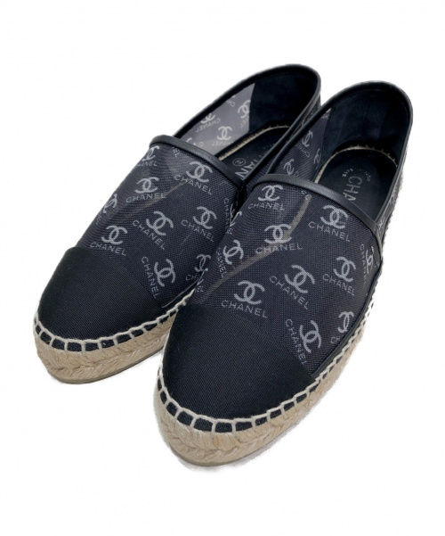 CHANEL（シャネル）CHANEL (シャネル) メッシュエスパドリーユ ブラック サイズ:38の古着・服飾アイテム