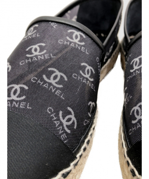 CHANEL（シャネル）CHANEL (シャネル) メッシュエスパドリーユ ブラック サイズ:38の古着・服飾アイテム