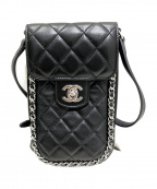 CHANELシャネル）の古着「フォンショルダーバッグ」｜ブラック