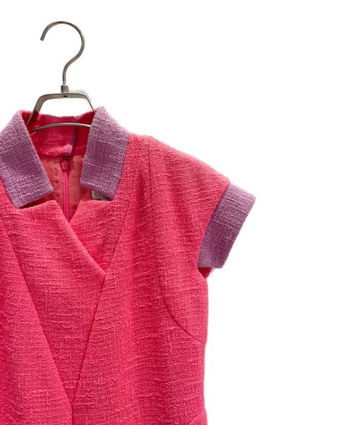 CHANEL（シャネル）CHANEL (シャネル) ツイードノースリーブワンピース ピンク サイズ:34の古着・服飾アイテム