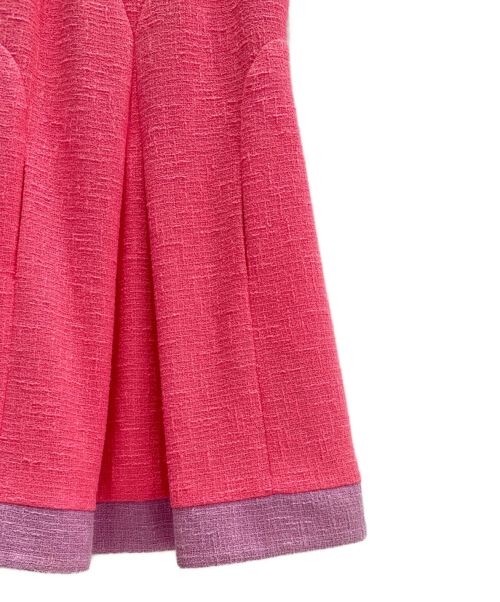 CHANEL（シャネル）CHANEL (シャネル) ツイードノースリーブワンピース ピンク サイズ:34の古着・服飾アイテム