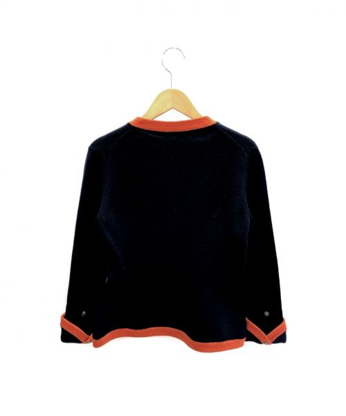CHANEL（シャネル）CHANEL (シャネル) カシミヤセットアップスカート ネイビー×オレンジ サイズ:34の古着・服飾アイテム