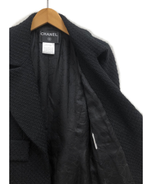 CHANEL（シャネル）CHANEL (シャネル) ココマークボタンツイードジャケット ブラック サイズ:36の古着・服飾アイテム