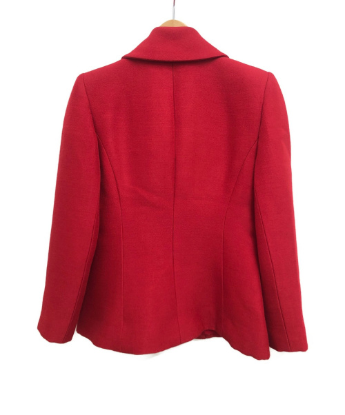 CHANEL（シャネル）CHANEL (シャネル) ココマークボタンジャケット レッド サイズ:38の古着・服飾アイテム