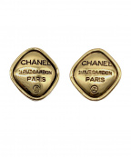 CHANELシャネル）の古着「ヴィンテージひし型イヤリング」｜ゴールド