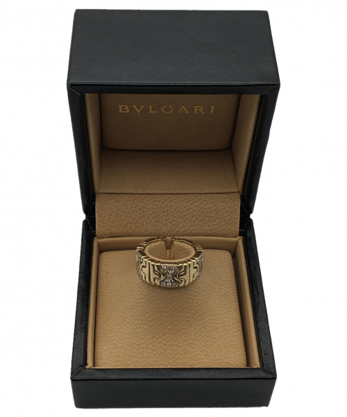 BVLGARI（ブルガリ）BVLGARI (ブルガリ) パレンテシスダイヤモンドリング サイズ:12号 K18YG　ハーフパヴェダイヤの古着・服飾アイテム