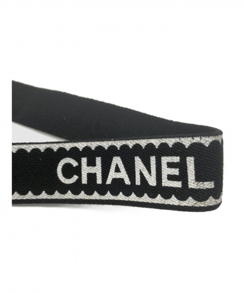 CHANEL（シャネル）CHANEL (シャネル) ロゴサスペンダー ブラック サイズ:-の古着・服飾アイテム