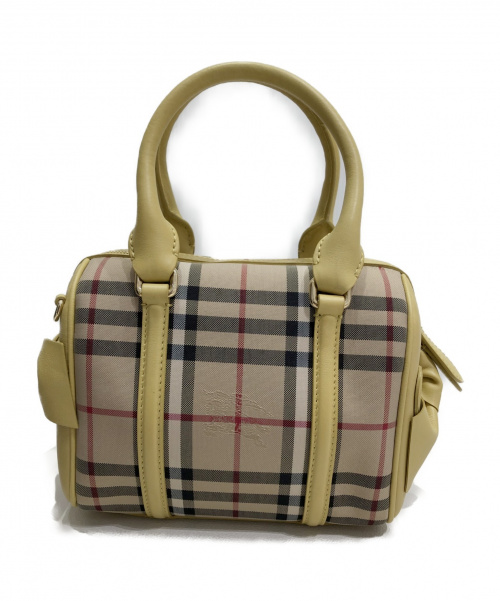 BURBERRY（バーバリー）BURBERRY (バーバリー) 2WAYリボンショルダーバッグ ベージュ×イエロー サイズ:-の古着・服飾アイテム