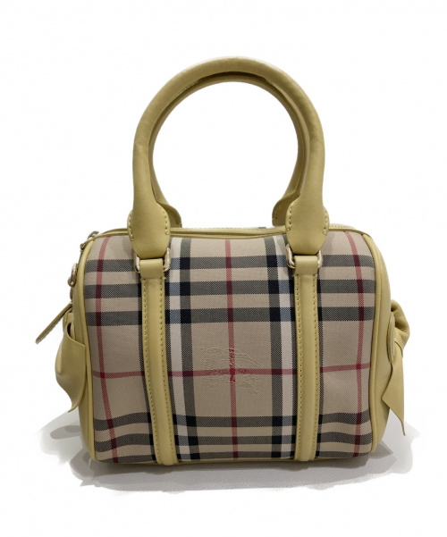 BURBERRY（バーバリー）BURBERRY (バーバリー) 2WAYリボンショルダーバッグ ベージュ×イエロー サイズ:-の古着・服飾アイテム