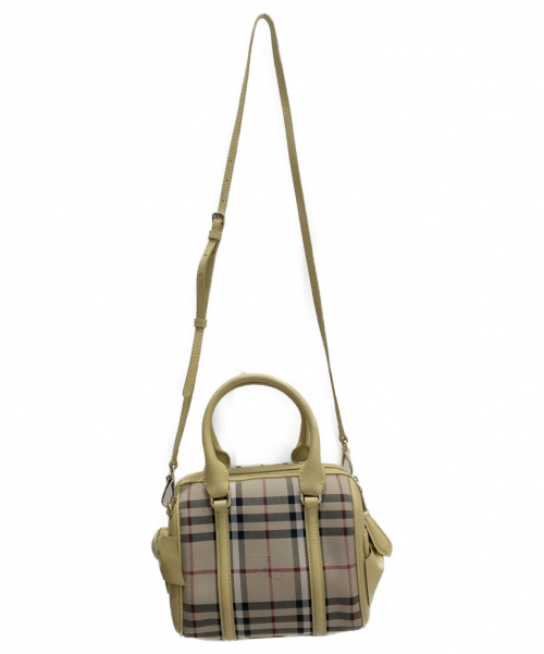 BURBERRY（バーバリー）BURBERRY (バーバリー) 2WAYリボンショルダーバッグ ベージュ×イエロー サイズ:-の古着・服飾アイテム