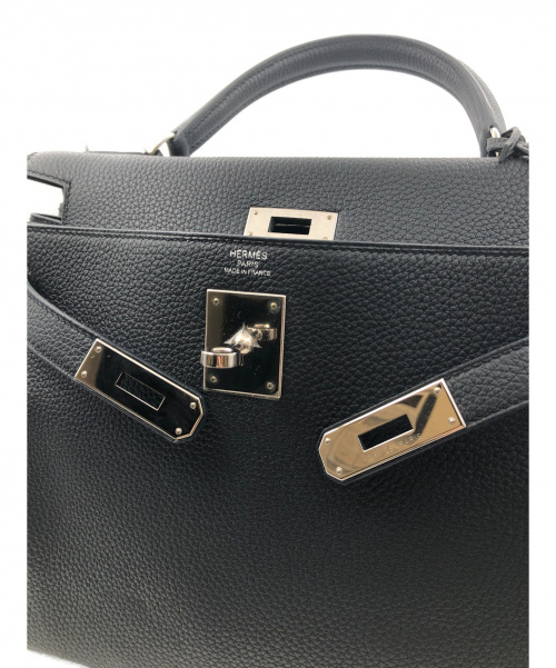 HERMES（エルメス）HERMES (エルメス) ケリー28 ブラック サイズ:28 シルバー金具 内縫い トリヨンクレマンス X刻印の古着・服飾アイテム