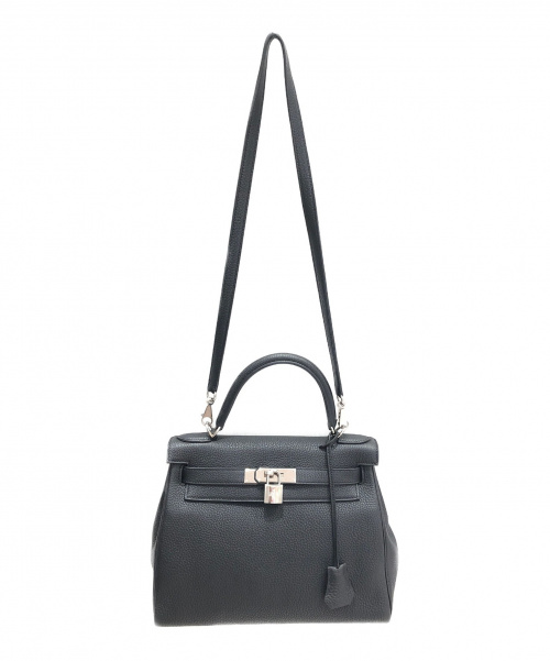 HERMES（エルメス）HERMES (エルメス) ケリー28 ブラック サイズ:28 シルバー金具 内縫い トリヨンクレマンス X刻印の古着・服飾アイテム