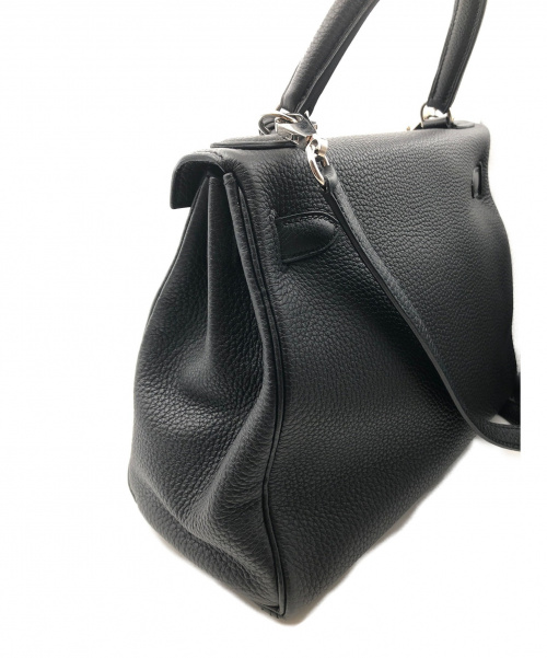 HERMES（エルメス）HERMES (エルメス) ケリー28 ブラック サイズ:28 シルバー金具 内縫い トリヨンクレマンス X刻印の古着・服飾アイテム